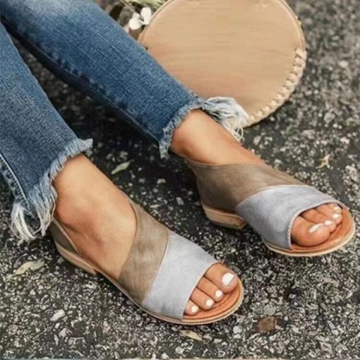 variant image2Women s Sandals 2022 Female Shoes Comfy Flats Sole Orthopedic Bunion Corrector Plus Size 36 43