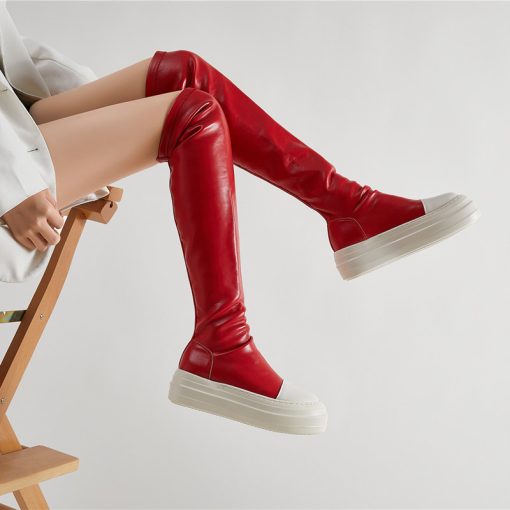 variant image3New Women Shoes Over Knee High Boots Luxury Trainers Winter Casual Brand Snow Spring Flats Shoes