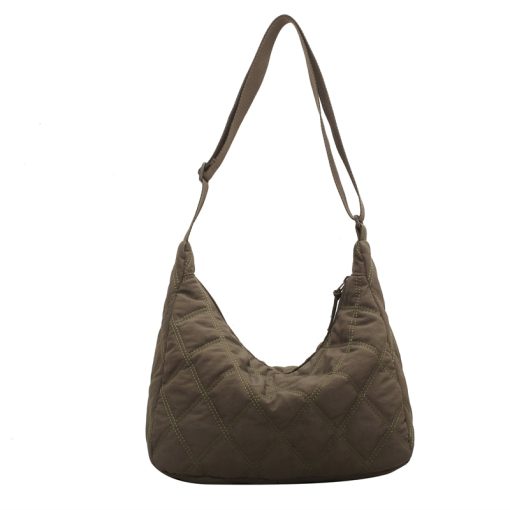 variant image3Women Bag Nylon Brand Quilted Padded Short Handle Totes Luxury Big Handbags Lady Soft Shoulder Satchels
