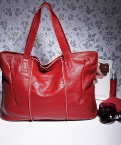 variant image4100 Genuine Leather Bag Large Women Leather Handbags Famous Brand Women Tote Bags Big Ladies Shoulder