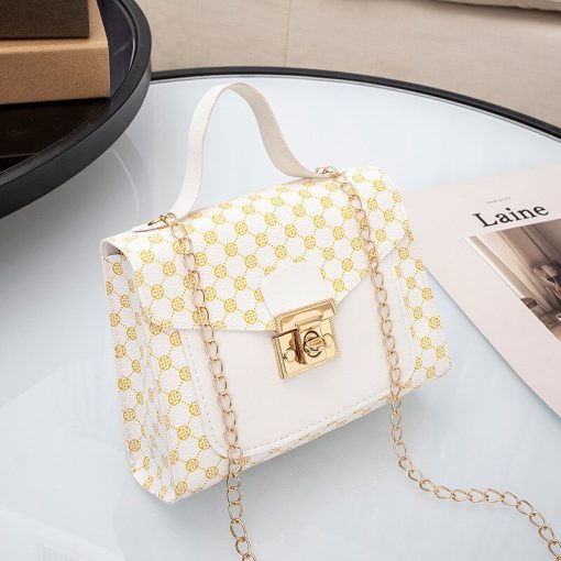 variant image4Stitching Women Summer Shoulder Crossbody Bag Chain PU Leather Ladies Messenger Bag Female Small Square Bag
