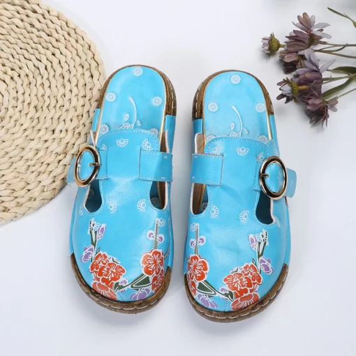 2022 New Outdoor Printing Baotou Wedges Slippers Women s Roman Platform Shoes Comfort Summer Size 43.jpg 640x640