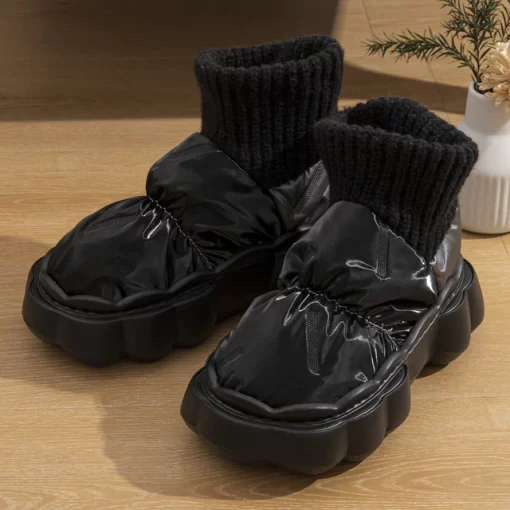 2022 Waterproof Indoor Slippers Women Men Winter Shoes Warm Plush Thick Sole Couples Home Floor Boots.jpg 640x640 1
