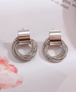 Retro Metallic Gold Color Multiple Small Circle Pendant Earrings 2022 New Jewelry Fashion Wedding Party Earrings.jpg 640x640