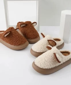 Women Warm Fluffy Slippers Thick Sole Home Lover Winter Shoes Cute Cartoon Ear Soft Plush Platform.jpg Q90.jpg