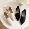 main image02022 Fashion Slip on Loafers Breathable Stretch Ballet Shallow Flats Women Soft Bottom Pointed Toe Boat