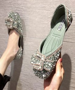 main image02022 Spring Summer New Fashion Buckle Slip on Flat Peas Shoes Comfortable Designers Shoes Women s