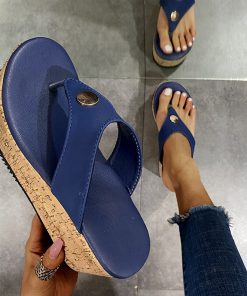 main image02022 Summer Shoes for Women Plus Size 43 Beach Sandals Women Outdoor Wedge Platform Slippers Women