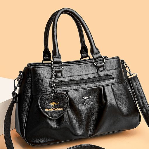 main image03 Layers High Quality Leather Handbag Purse Luxury Designer Women Large Capacity Shoulder Crossbody Tote Bag