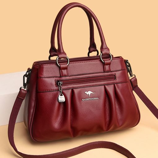 main image03 Layers High Quality Leather Handbag Purse Luxury Designer Women Shoulder Crossbody Tote Top handle Bag