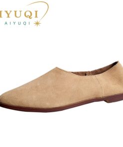 main image0AIYUQI Ballet Flats Women s Shoes Genuine Leather Large Size 41 42 43 Pointed Toe Women