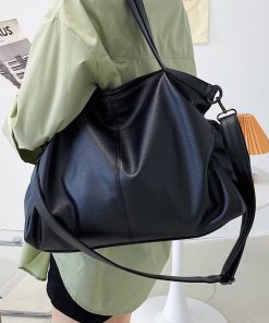 main image0Big Black Tote Bags for Women Large Hobo Shopper Bag Roomy Handbag Quality Soft Leather Crossbody