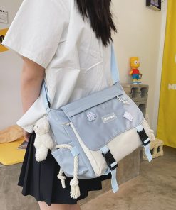 main image0Korean Fashion Casual Big Bag Student School Bags for Teenage Girls Messenger Bag Shoulder Bag Crossbody