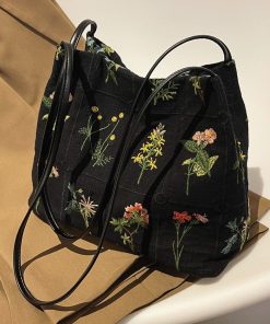 main image0Luxury Brand Large Flowers Tote Bag 2022 New High quality Fabric Women s Designer Handbag High
