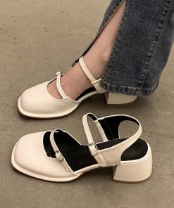 main image0Non slip Round Toe Sandals Shoes Ladies Casual 2022 Summer Hollow Beach Elegant Shoes Korean Fashion