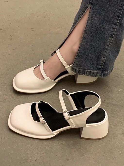 main image0Non slip Round Toe Sandals Shoes Ladies Casual 2022 Summer Hollow Beach Elegant Shoes Korean Fashion