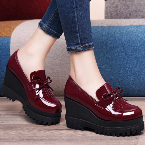 main image0Spring Autumn Women s fashion trend Pumps shoes woman wedge single casual shoes high heels shoes