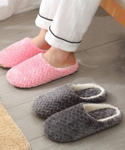 main image0Women Indoor Slippers Warm Plush Lovers Home Slipper Anti Slip Autumn Winter Shoes Woman House Floor