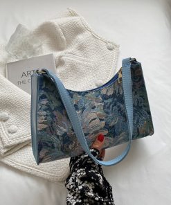main image0Women s Underarm Bags Autumn 2022 Trendy New Oil Painting Shoulder Bag Cute Simple Handbags And