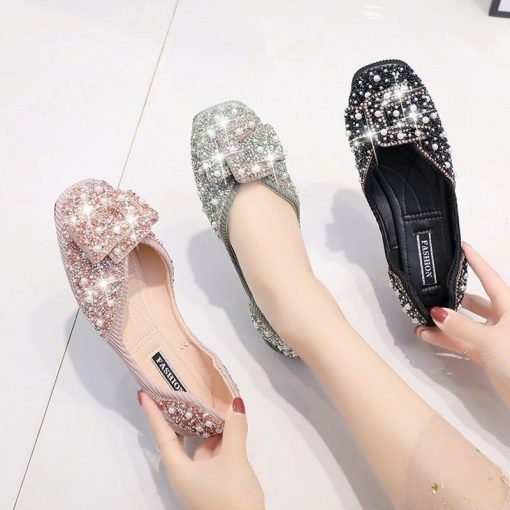 main image12022 Spring Summer New Fashion Buckle Slip on Flat Peas Shoes Comfortable Designers Shoes Women s