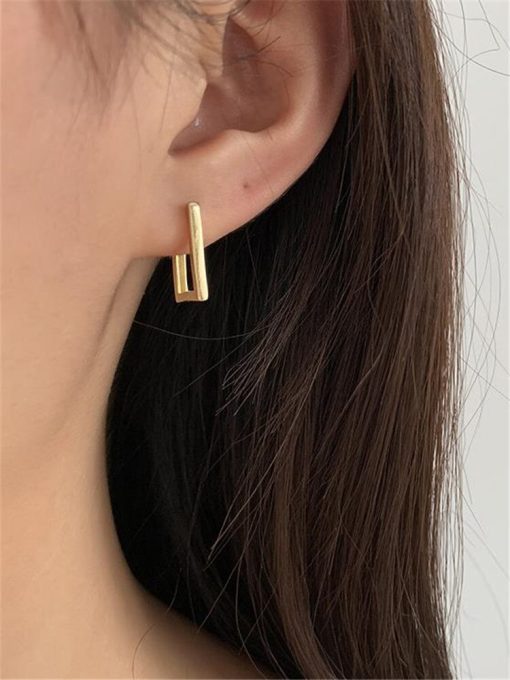 main image1Kshmir Geometric Earrings Rectangular gold earrings Women s earrings metal titanium steel earrings 2020 New trendy