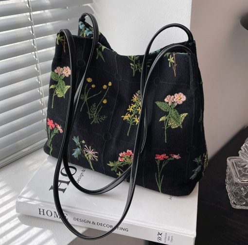 main image1Luxury Brand Large Flowers Tote Bag 2022 New High quality Fabric Women s Designer Handbag High
