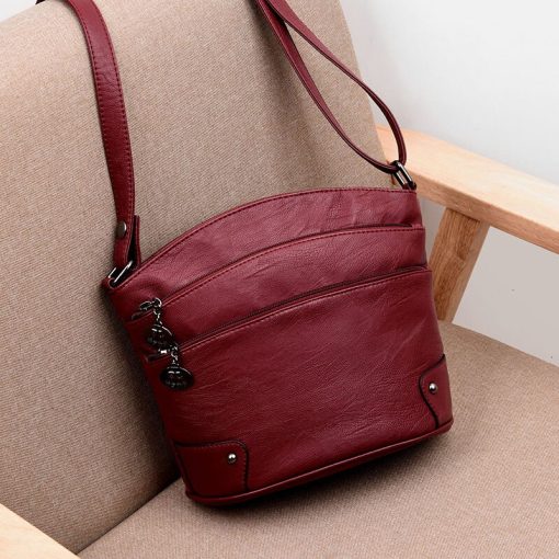 main image1Multi layer Pockets Women Leather Shoulder Bag Luxury Handbags Women Bags Designer Small Crossbody Bags For