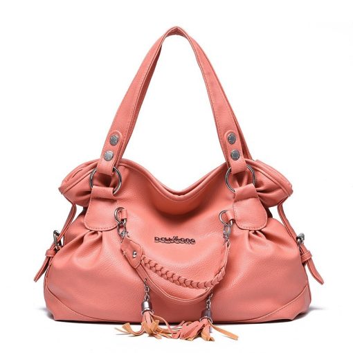 main image1New Leather Tassel bags Large Capacity Women Shoulder Messenger Bag Handbag Famous Big Bag Designer Handbags