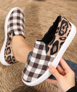 main image1Women Casual Shoes Slip On Canvas Walking Shoes For Ladies Loafers Flat Shoes Cute Walking Sandals