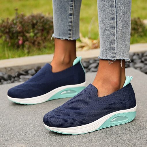 main image1Women Sneakers Slip On Spring Summer Cushioning Sports Shoes for Female Wine Red Comfortable Women s