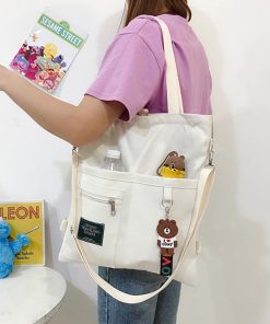 main image1Women s Bag Crossbody Handbag Female Shopper Fashion Simple Quality Bolsas Korean Designer Shoulder Canvas Bags