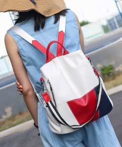 main image22021 New High Quality PU Leather Women Backpack Anti Theft Travel Backpack Large Capacity School Bags