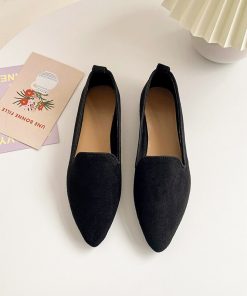 main image22022 Fashion Slip on Loafers Breathable Stretch Ballet Shallow Flats Women Soft Bottom Pointed Toe Boat