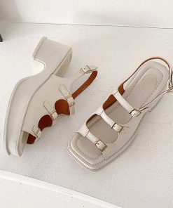 main image22022 New Platform Sandals Ladies High Heels Summer Women s Shoes Wedge Sandals Open Toe Shallow