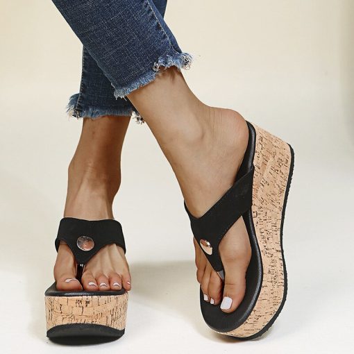 main image22022 Summer Shoes for Women Plus Size 43 Beach Sandals Women Outdoor Wedge Platform Slippers Women