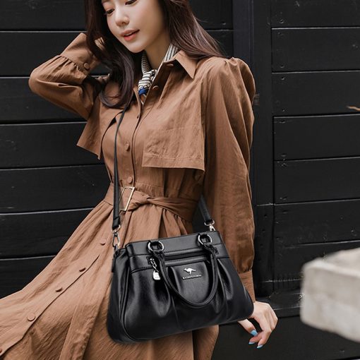 main image23 Layers High Quality Leather Handbag Purse Luxury Designer Women Shoulder Crossbody Tote Top handle Bag