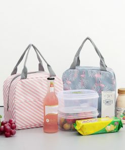 main image2Functional Pattern Cooler Lunch Box Portable Insulated Canvas Lunch Bag Thermal Food Picnic Lunch Bags For