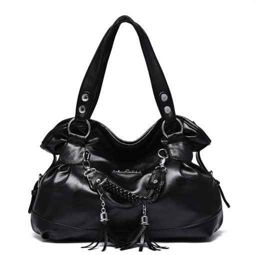 main image2New Leather Tassel bags Large Capacity Women Shoulder Messenger Bag Handbag Famous Big Bag Designer Handbags