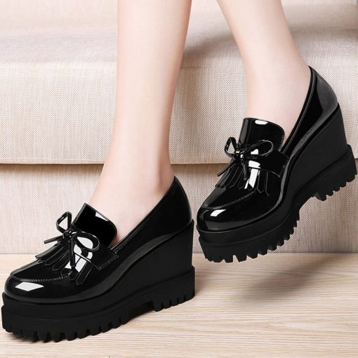 main image2Spring Autumn Women s fashion trend Pumps shoes woman wedge single casual shoes high heels shoes