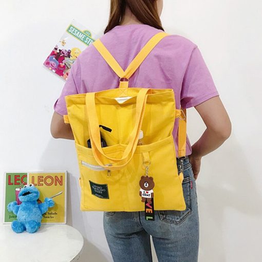 main image2Women s Bag Crossbody Handbag Female Shopper Fashion Simple Quality Bolsas Korean Designer Shoulder Canvas Bags