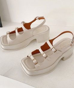 main image32022 New Platform Sandals Ladies High Heels Summer Women s Shoes Wedge Sandals Open Toe Shallow