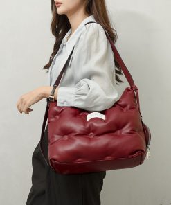 main image3Brands Sapce Padded Large Tote Bag Designer Women Handbags Luxury Nylon Down Cotton Shoulder Bags Plaid