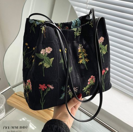 main image3Luxury Brand Large Flowers Tote Bag 2022 New High quality Fabric Women s Designer Handbag High