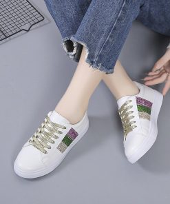 main image42022 New Women Walking Shoes Sport Fashion Microfiber Four Season Breathable Tenis Girls Platform Sneakers Sneaker