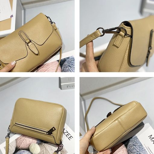 main image4Cross Shoulder Messenger Bag Women s Small Real Cow Genuine Leather Bag Ladies Small Crossbody Bags
