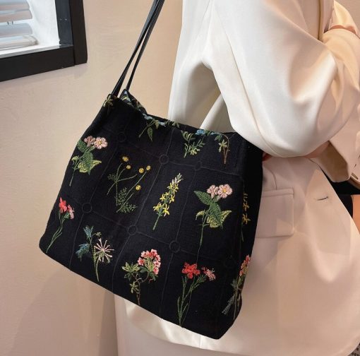 main image4Luxury Brand Large Flowers Tote Bag 2022 New High quality Fabric Women s Designer Handbag High