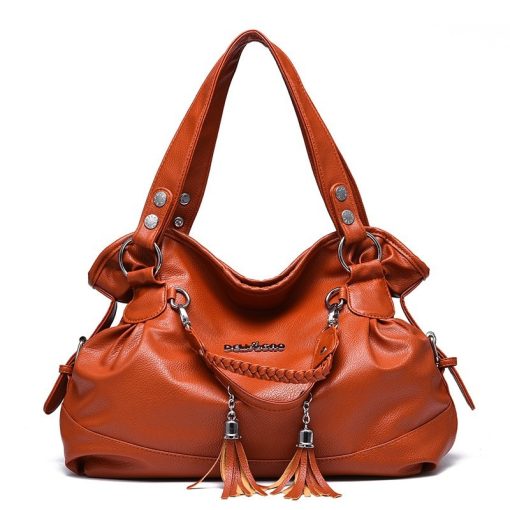 main image4New Leather Tassel bags Large Capacity Women Shoulder Messenger Bag Handbag Famous Big Bag Designer Handbags