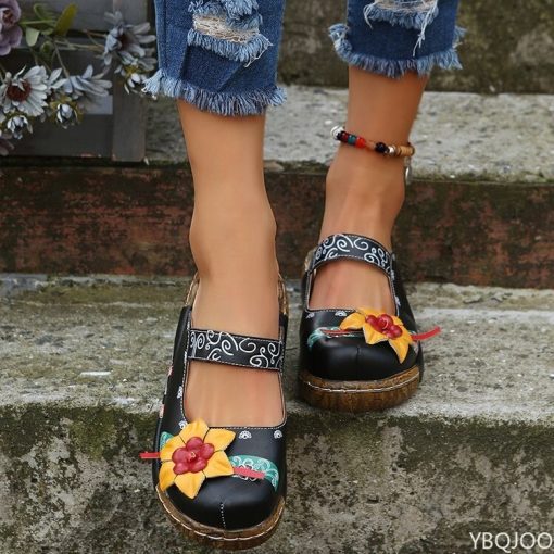 main image4Women Summer Shoes 2022 New Comfort Roman Platform Sandals Women Flower Non slip Plus Size Baotou