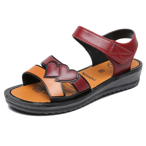 main image52022 Summer Flat Sandals Women Shoes Gladiator Open Toe Non slip Soft Sandals Female Casual Roman