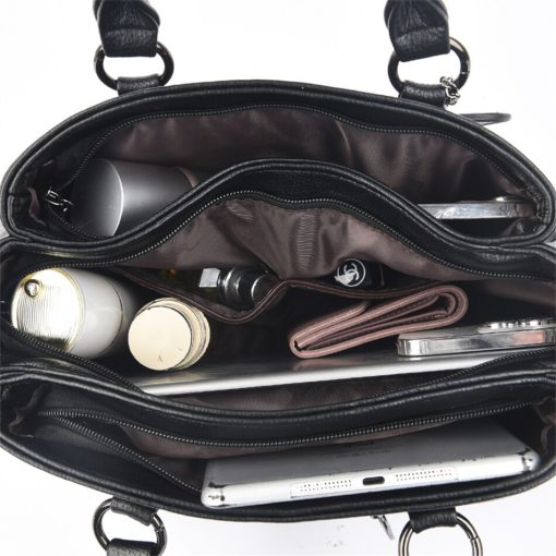 main image53 Layers High Quality Leather Handbag Purse Luxury Designer Women Large Capacity Shoulder Crossbody Tote Bag